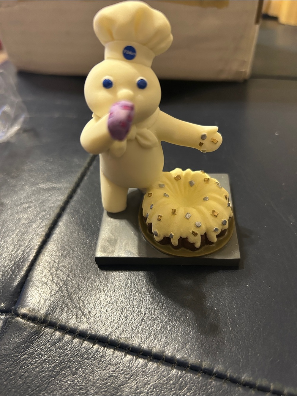 Pillsbury Doughboy Mini Figure with Bundt Cake - Cream & Blue